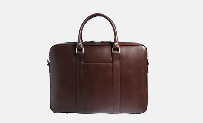 Mocha Soft Briefcase by Linjer.​