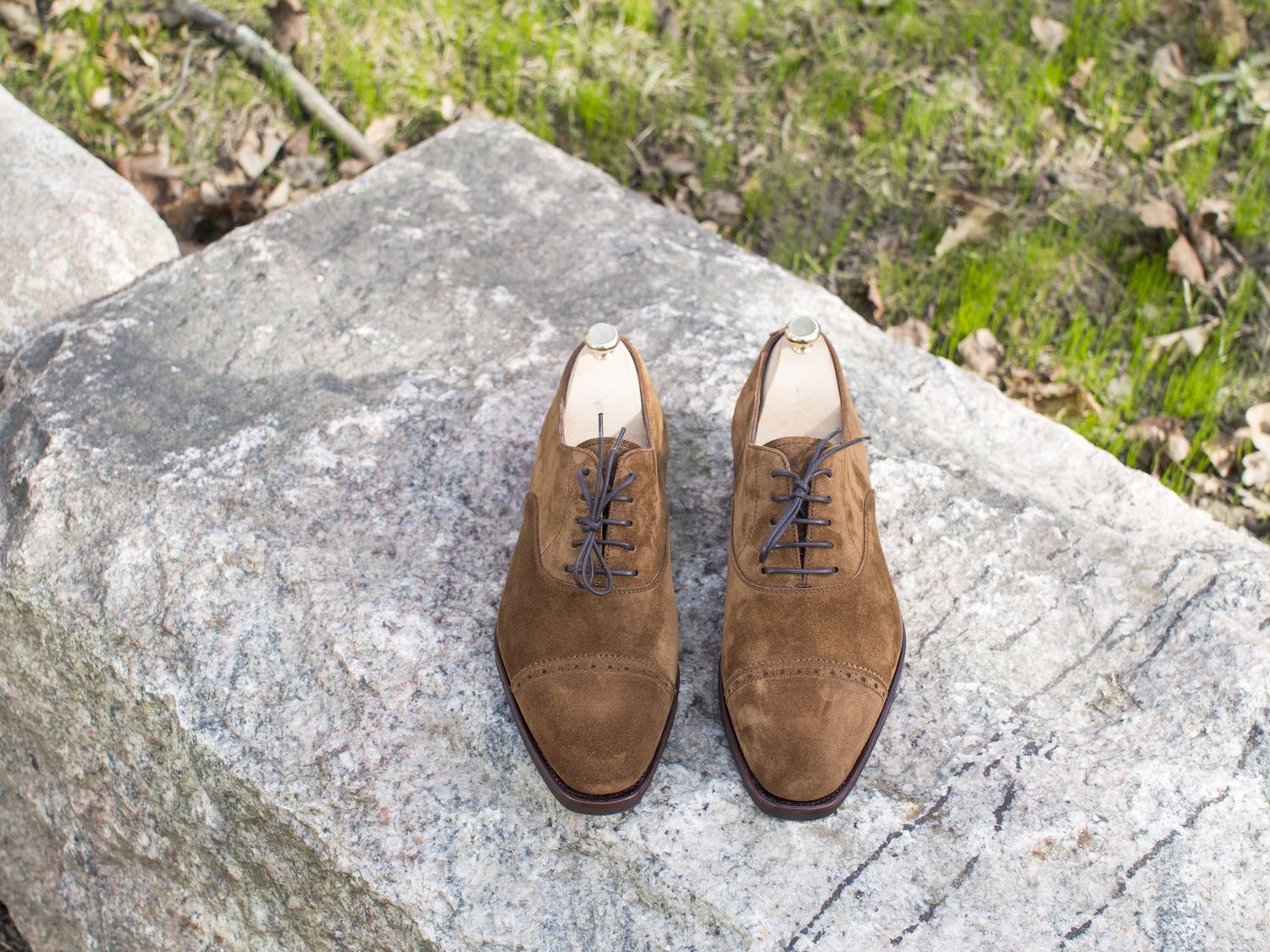 Carmina Rain Last Oxford Shoes - Suede Goodness for Spring