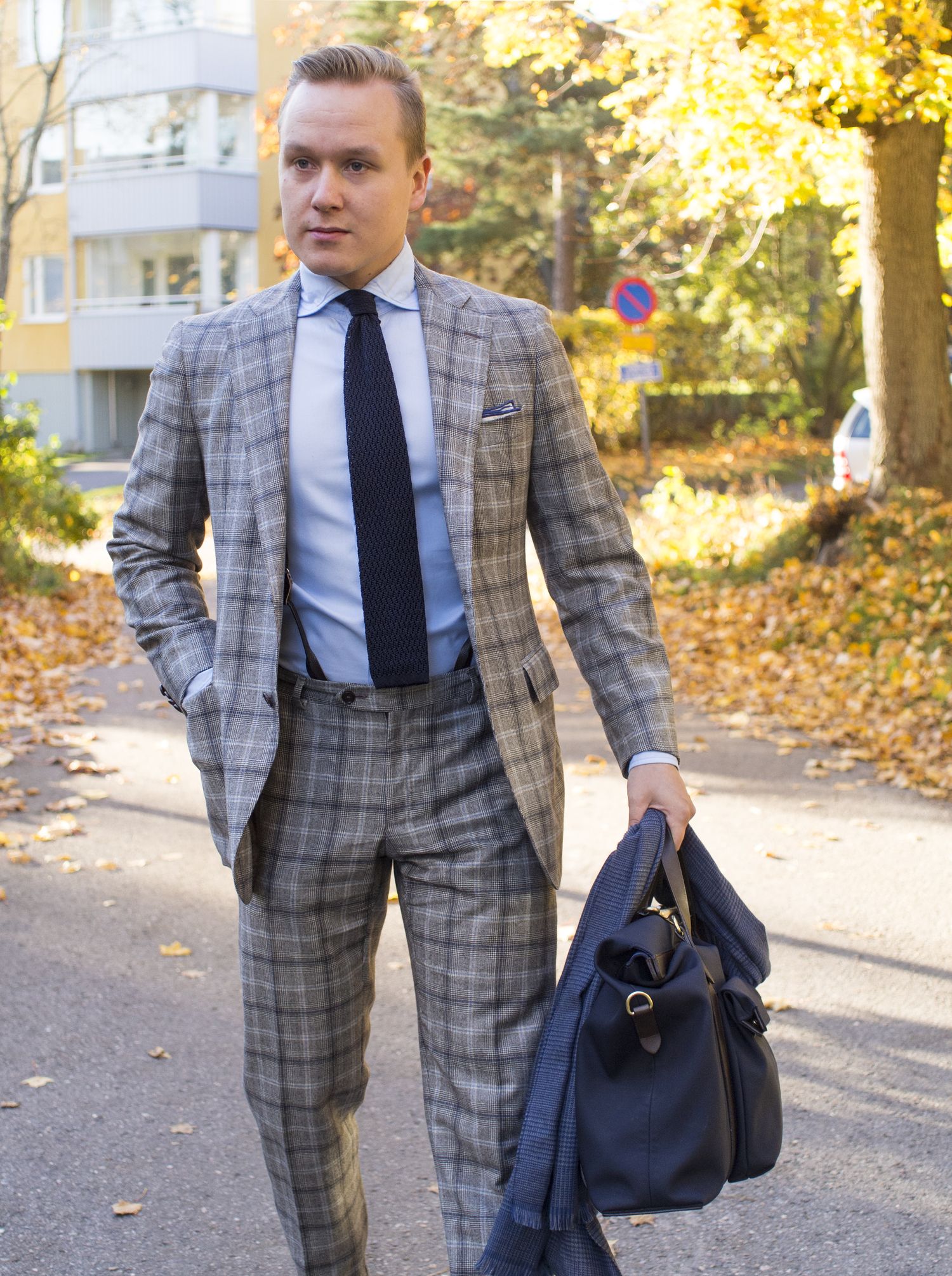 Prince of Wales Check Wool Suit