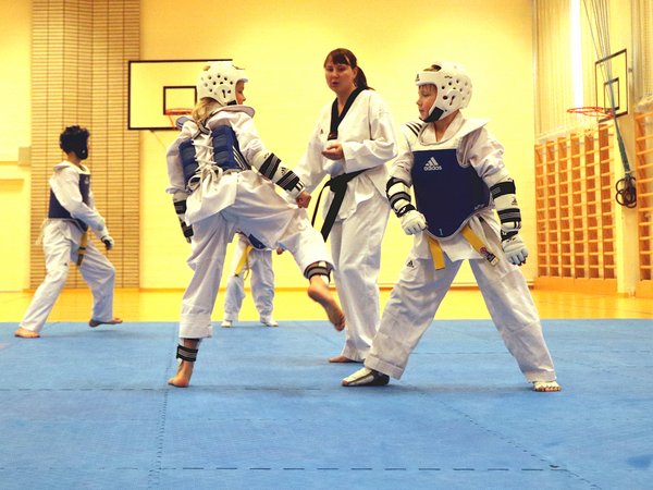 Taekwondo training at Mukwan Jyväskylä