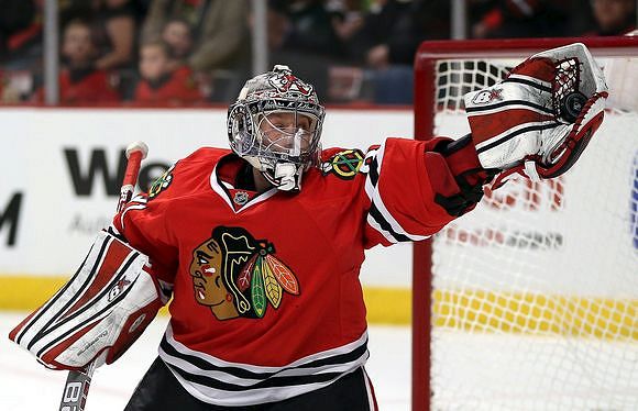 Kuuluuko Antti Raanta Chicago Blackhawksin organisaatioon vielä maanantain siirtotakarajan jälkeen? Kuva: Lehtikuva.