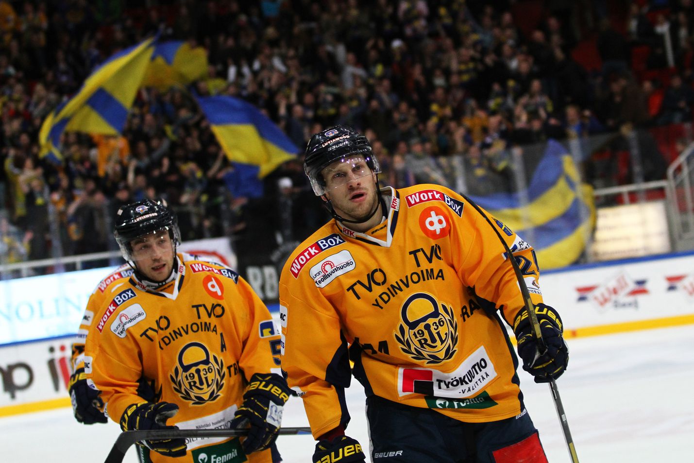 Filip Riska syötti Turussa Lukon kolmannen maalin. Kuva: Jaakko Stenroos.