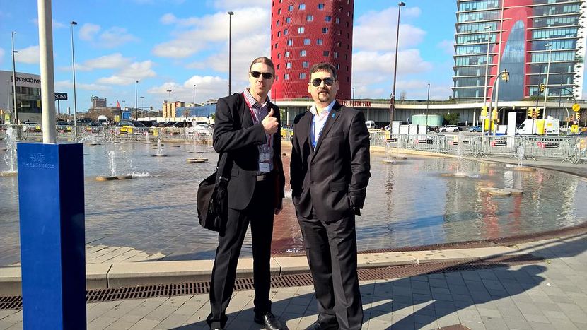 Part of the Futurice crew getting ready for MWC15