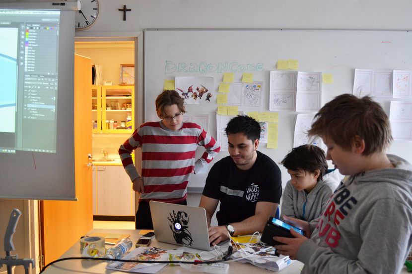 Chris and his team of game designers create "DragonCode"