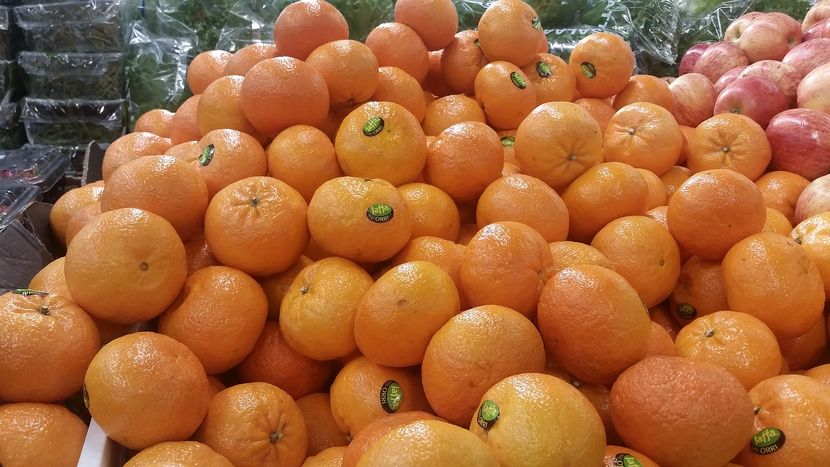 Oranges in grocery store