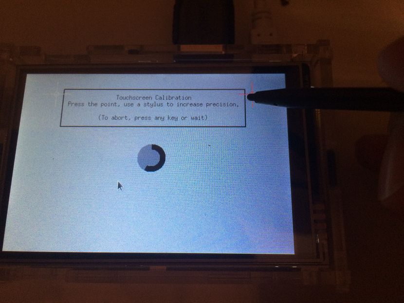 Calibration of the touch screen with stylus