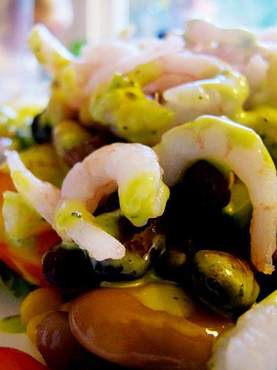 Räksallad: välkommen variation i menyn.
