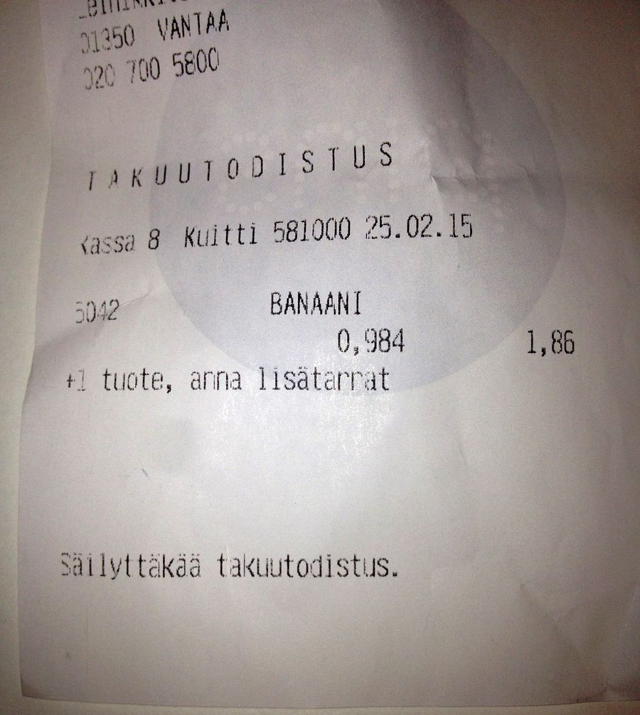 Banaanin takuutodistus