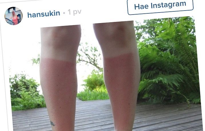 Näytä mulle sun rusketusraidat!