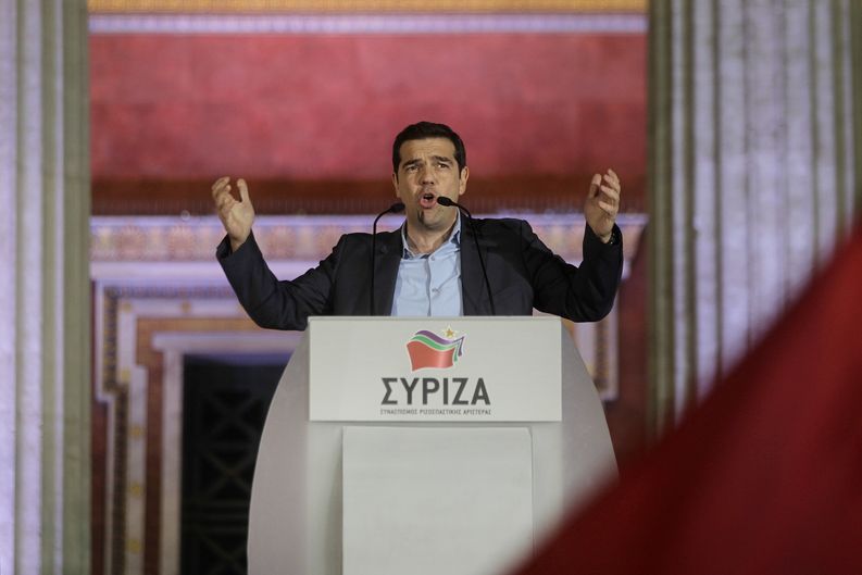 Syrizan puheenjohtaja Alexis Tsipras. Kuva: EPA​