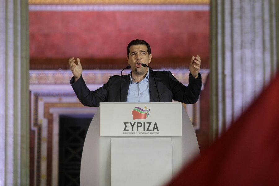 Syrizan puheenjohtaja Alexis Tsipras. Kuva: EPA