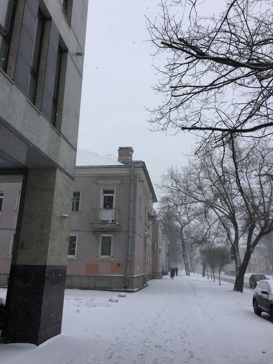 Savushkininkatu trollitehtaan edustalta kuvattuna.