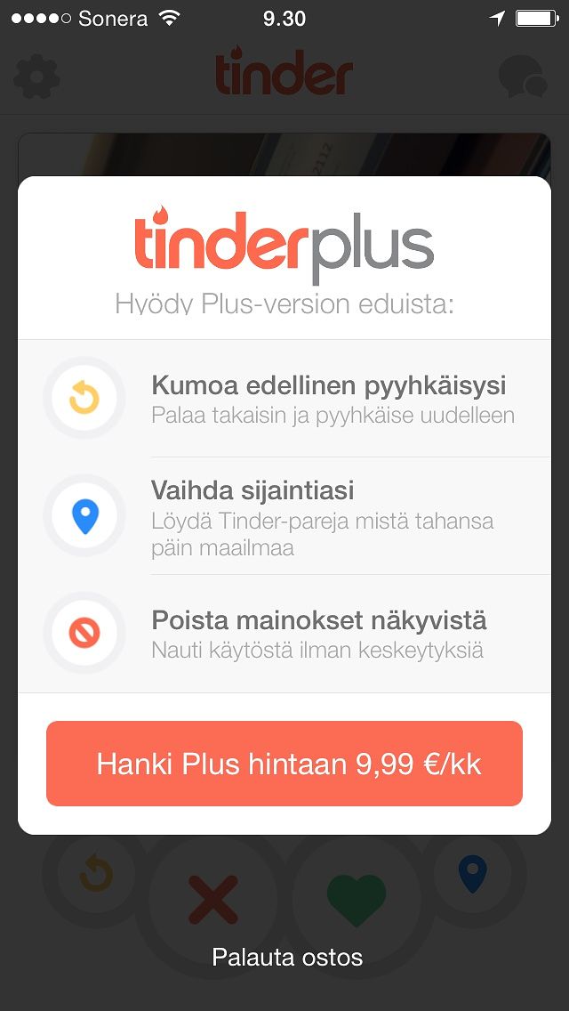 Kioskin nuoremman toimittajan Tinder päivitettynä. Kympillä lähtee lisäpalvelut.