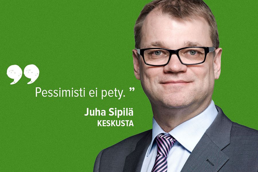 Vaalivoittaja Juha Sipilä toisti Ylen tulosillassa kolme kertaa sloganinsa.