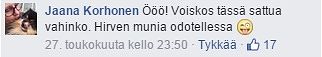 Kuvakaappaus Suomen Luonnonvalokuvaajat -ryhmän Facebook-sivulta.