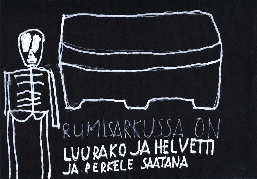 Kalevi Helvetin Luuranko ja helvetti -teos.
