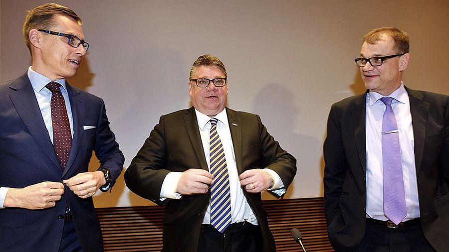 Stubb, Soini ja Sipilä. Kolme S:ää. Kuva: Martti Kainulainen / Lehtikuva