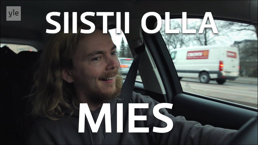 Mies ja auto ja turhauma.