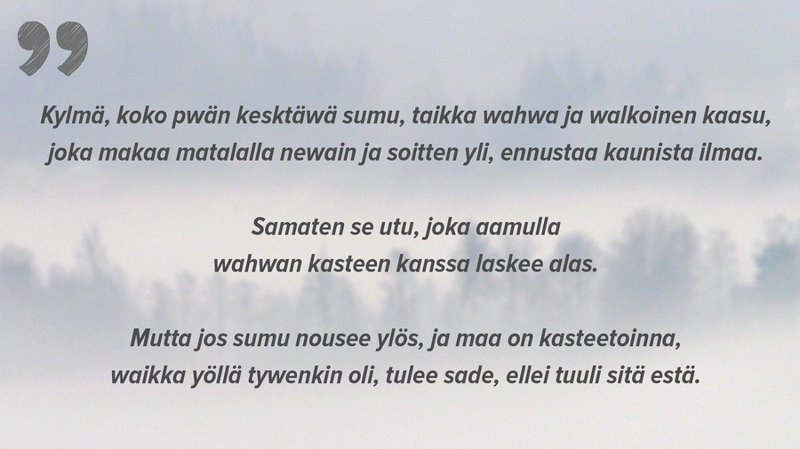 Lähde: Uusi ja wakaa ilman-ennustaja, 1851
