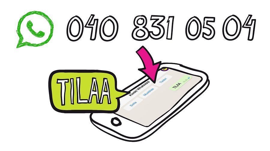 Whatsappin kautta voit tilata Kioskin uutissisältöä ja lähettää palautetta Kioskin tekijöille.