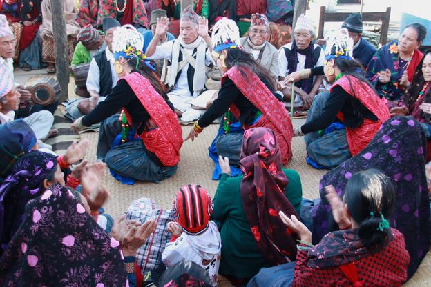 Ghantu dance recital brings the whole village together. Photo: Pirkko Moisala.​​