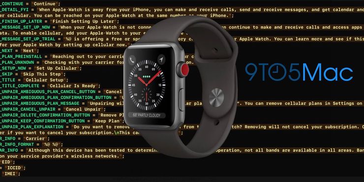 Uusi Apple Watch, joka erottuu erityisesti punaisella kruunupainikkeen päällä, paljastui jo Applelta vuotaneesta iOS 11 -ohjelmiston GM-versiosta. 9to5Macin julkaisema kuva.