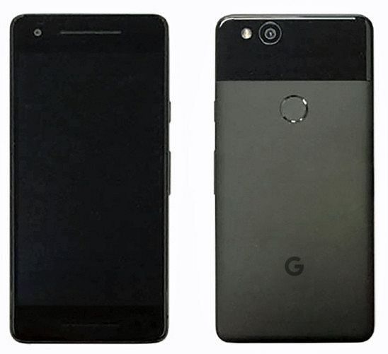Googlen uusi Pixel vuosimallia 2017. Evan Blassin aiemmin vuotama kuva.