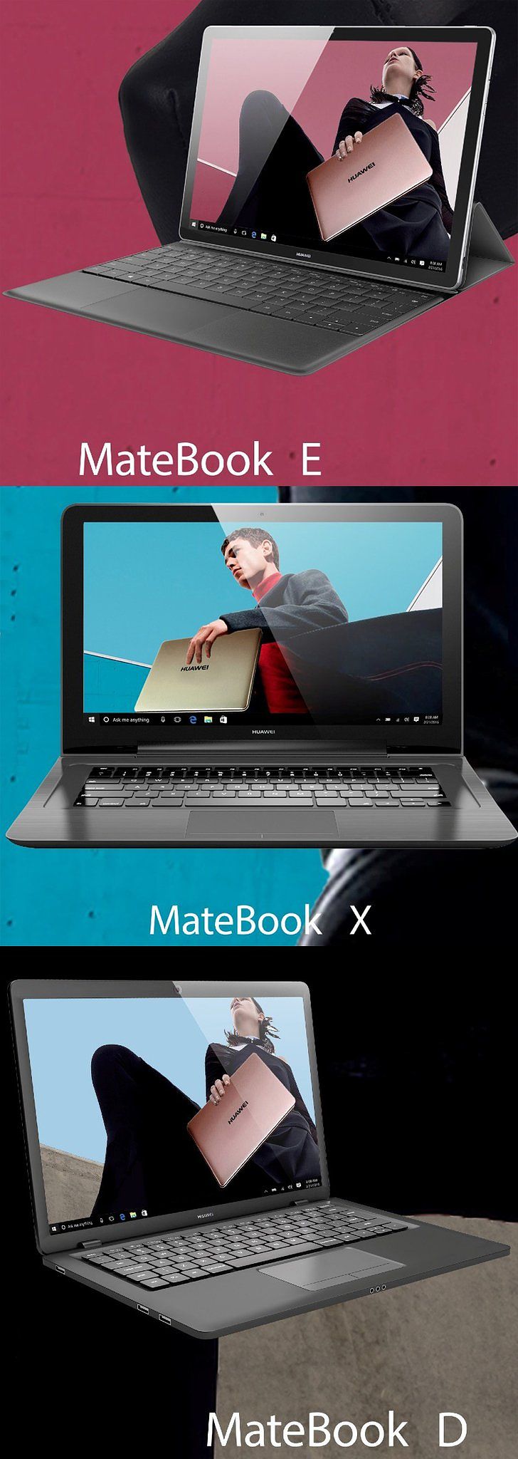 Huawein MateBookit Evan Blassin julkaisemassa vuotokuvassa.