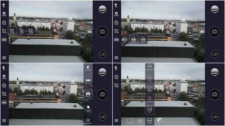 HMD:n kehittämä kamerasovellus ei ole vielä Nokia 8:ssakaan kovin hyvä. Tarjolla on monia vaihtoehtoja, mutta esimerkiksi yksityiskohtaiset manuaalisäädöt puuttuvat.