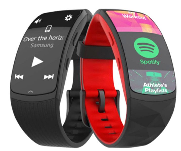 Gear Fit2 Pro tukee Spotify-musiikin kuuntelua offline-tilassa.
