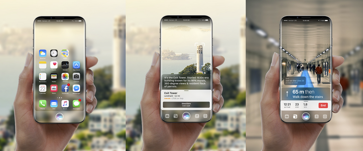 Gabor Baloghin aiemmin tekemä konseptikuvaa siitä, miltä iPhone X:n sivuille asti ulottuva näyttö olisi voinut näyttää.