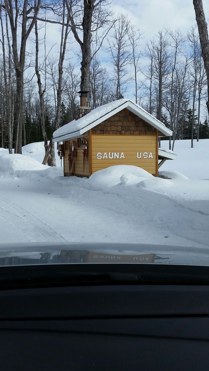 No time for a Sauna today, My neighbor is 100% finnish He built it​