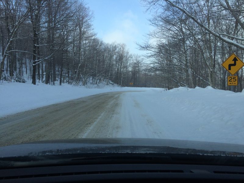 Challenging down hill turns