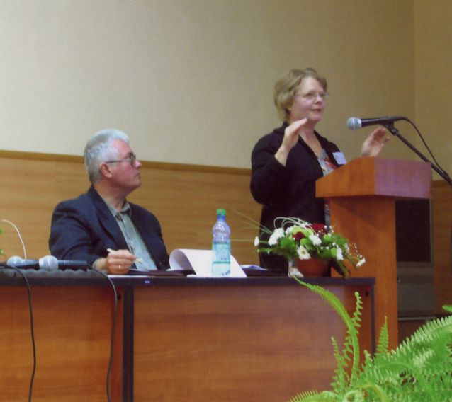 Vid Ivanovo universitet i Ryssland för att hålla föredrag 14.9.2007. Foto: Irina Kudasheva.​
