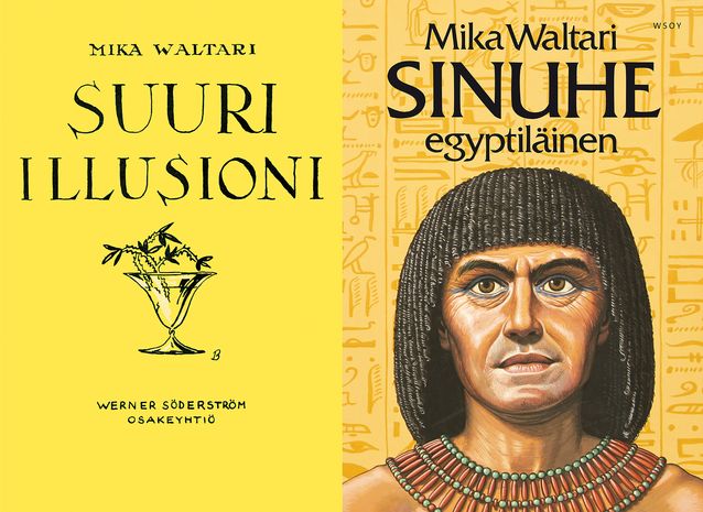 Waltaris genombrott som författare kom med verket Den stora illusionen medan Sinuhe, egyptiern banade väg för världsrykte för författaren. Bild: WSOY.”​