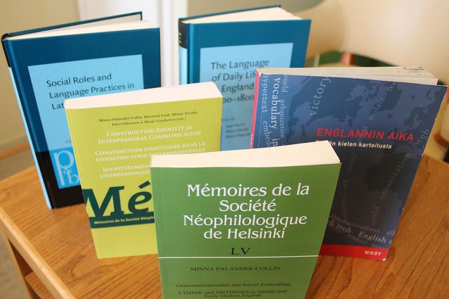 Some of Minna Palander-Collin's books. Photo: Anni Aarinen.​