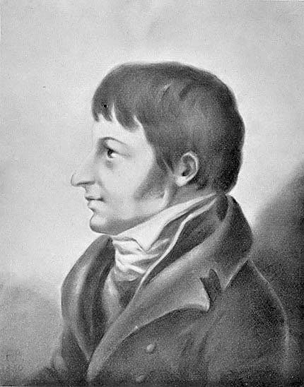 Profil av Frans Michael Franzén som ung målad av Fredrika Bremer (1801–1865). Foto: WikimediaCommons.