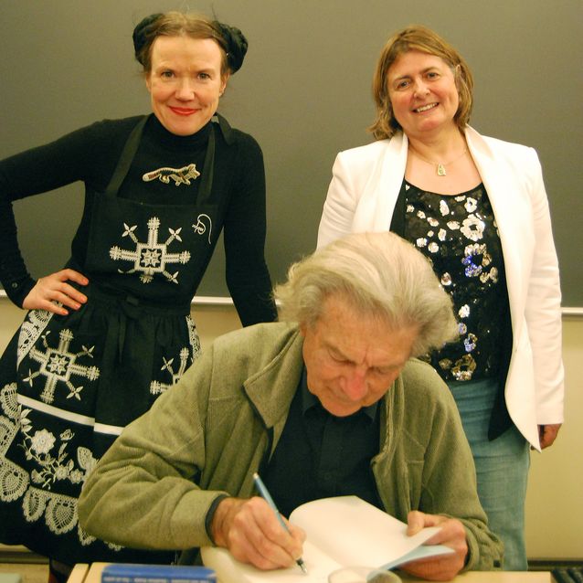 Rosa Liksom, Dominique Fernandez and Anne Papart. Photo: Leó Sonnet.​