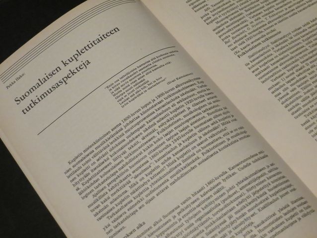 Pekka Hako’s undergraduate thesis on Musicology was his first semi-scientific publication (Synkooppi opus 2).​