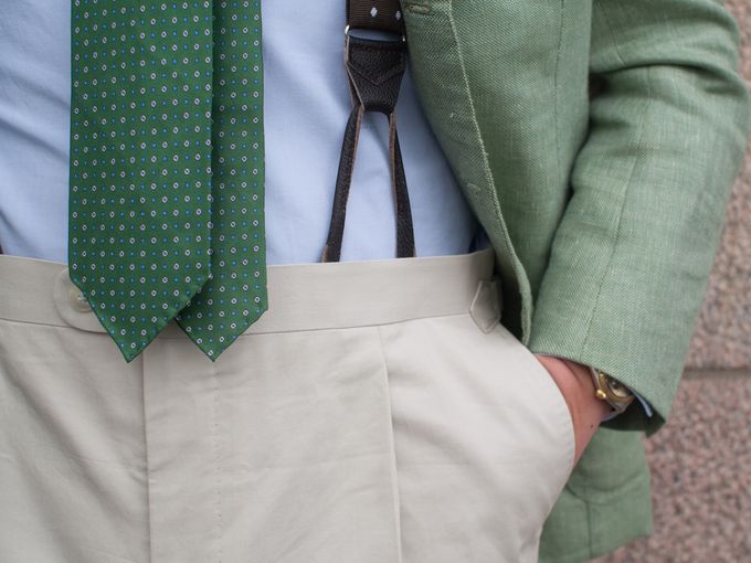 Bespoke Sartoria Peluso Sport Coat in Wasabi Green Color