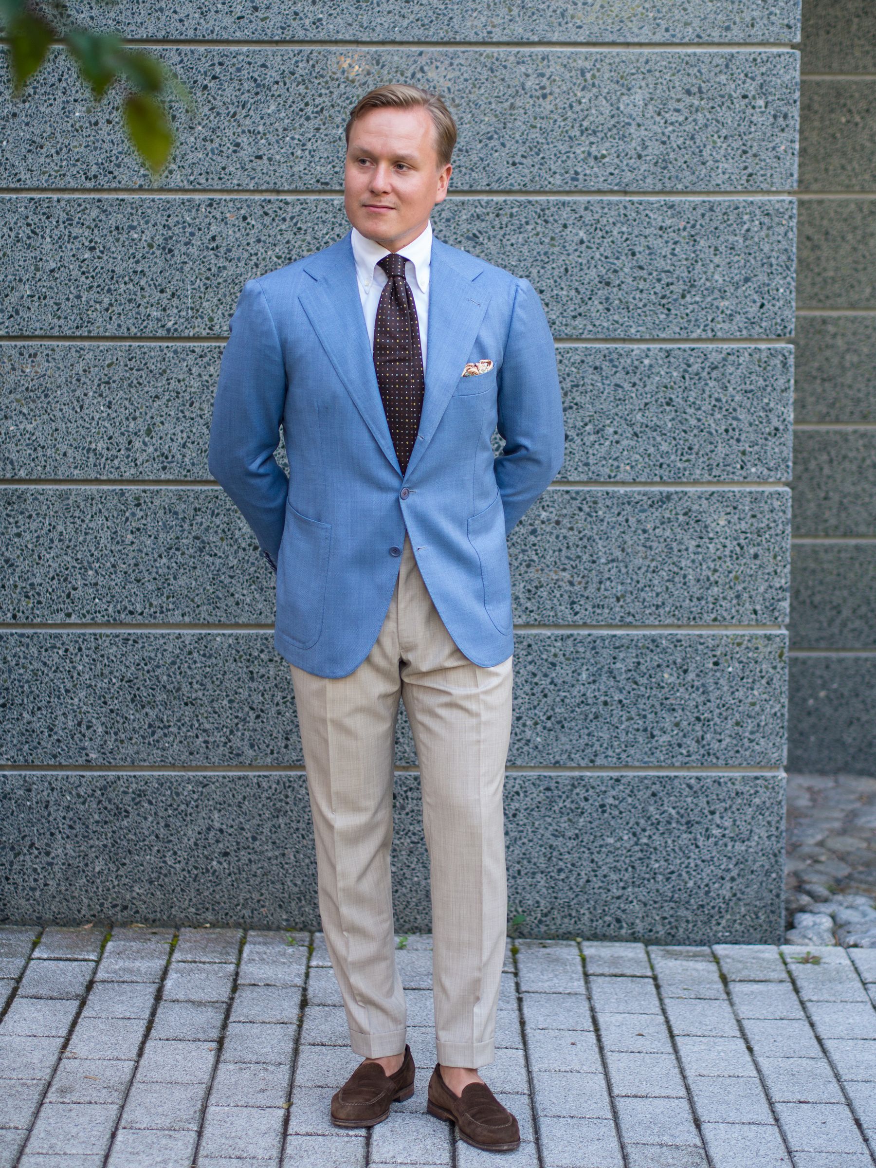 light blue coat dress