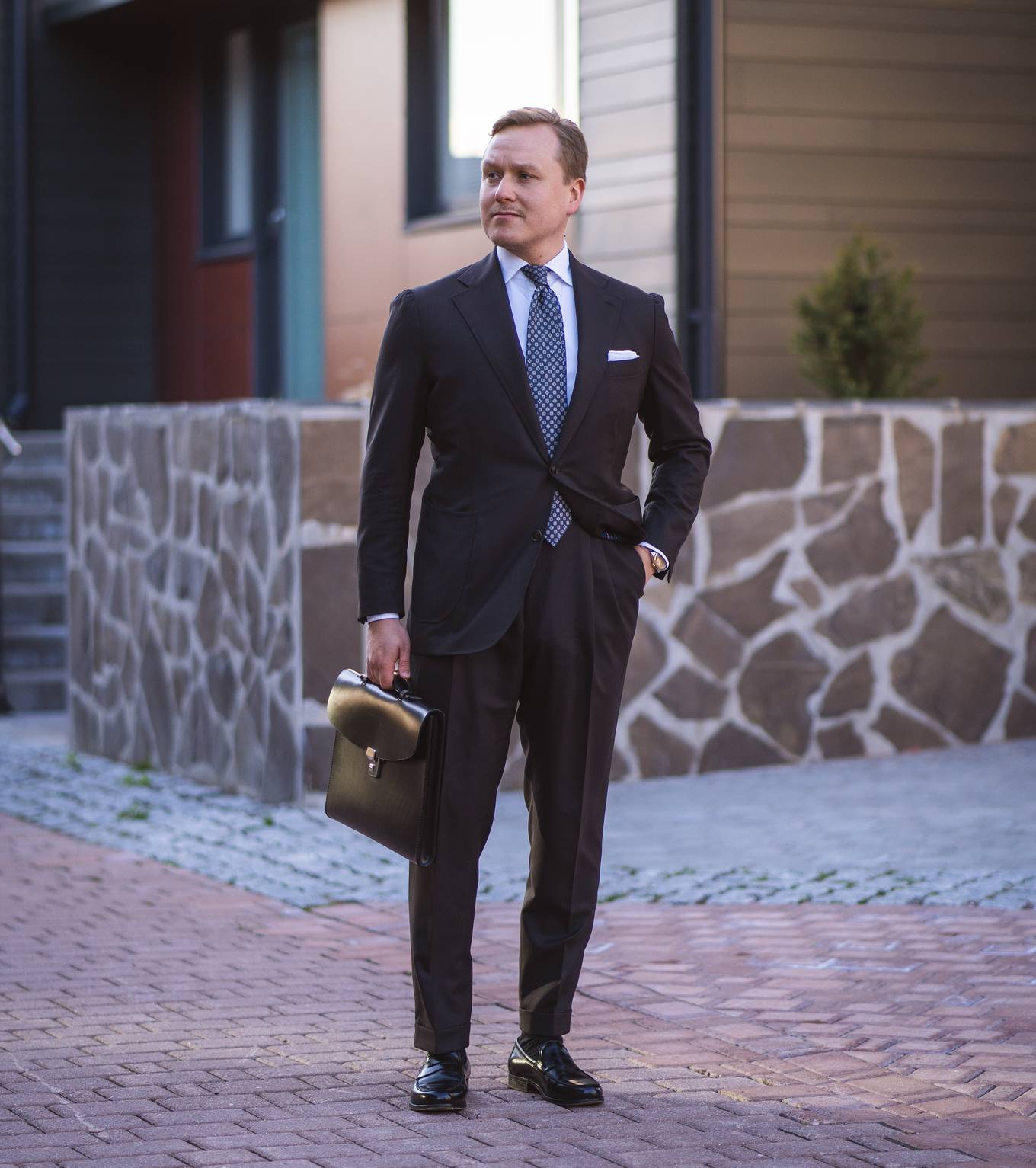 Dark Brown Suit For Spring Business