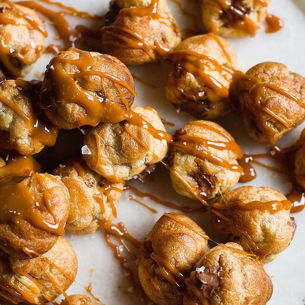 Salted Caramel and Chocolate Cream Profiteroles The