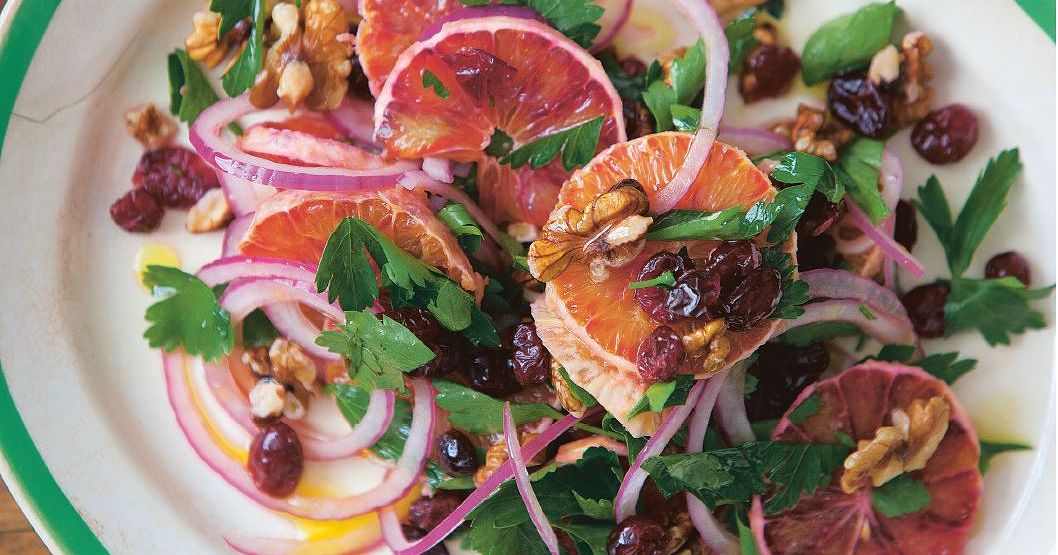 Orange Cranberry And Walnut Salad The Happy Foodie 