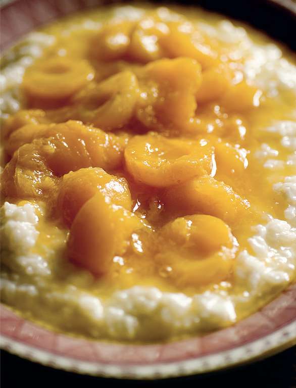 Rice Pudding with Apricot Compote (Roz Bi Halib Wal Mishmish) - The ...