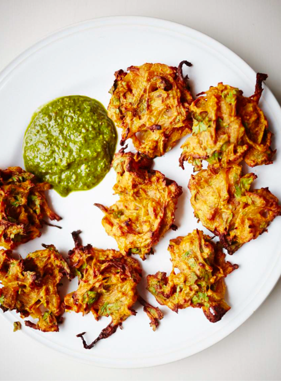 Baked Onion Bhajis (pyaz ke pakore) - The Happy Foodie