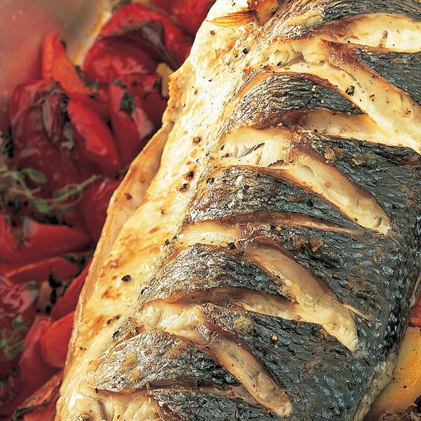 Baked Sea Bass With Roasted Red Peppers Tomatoes Anchovies And Potatoes The Happy Foodie,Cardamom Seeds Images