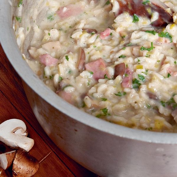 Leek And Bacon Risotto The Happy Foodie This chicken risotto is a classic risotto recipe that can be made with leftover roasted chicken, grilled chicken, or poached chicken breasts. leek and bacon risotto