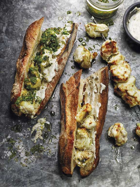 monkfish skewers