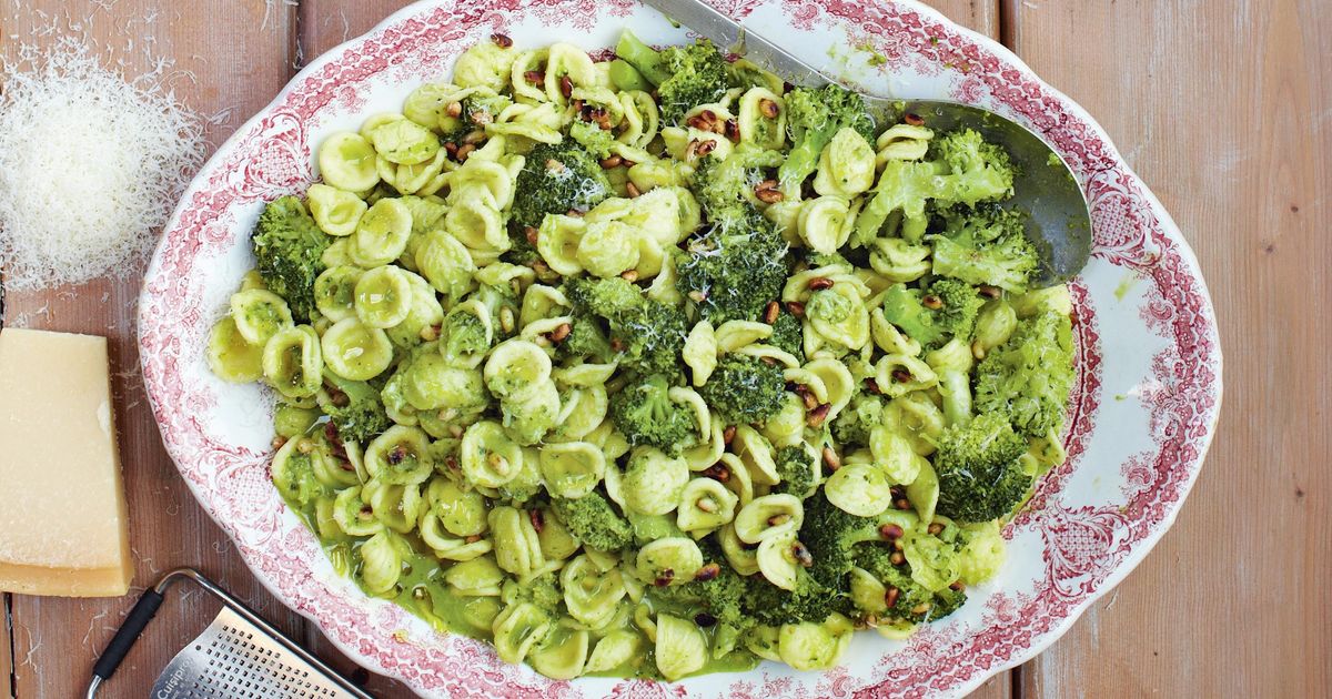 Broccoli Pasta, Chopped Garden Salad - The Happy Foodie